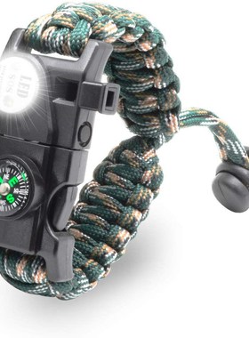 Outdoor Survival Paracord Survive Bracelet Camp Equipt Emerg
