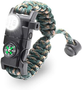 Outdoor Survival Paracord Survive Bracelet Camp Equipt Emerg