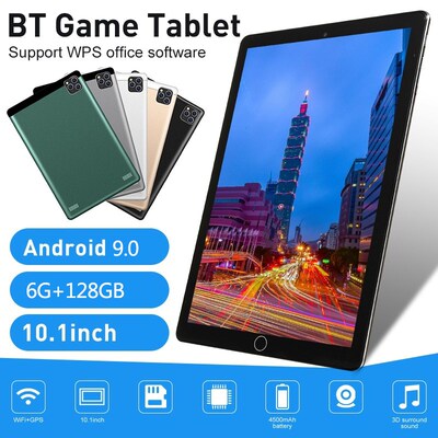 2021 Best Android 9.0 Tablet PC 10.1 Inch 6GB+128GB Wifi Ta