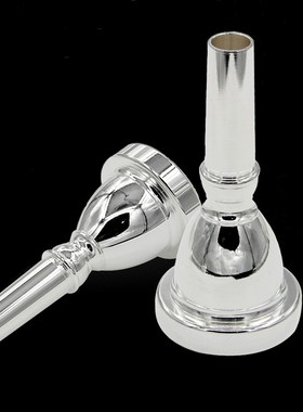 MoonEmbassy Silver Plated Bass Tuba Mouthpiece Brass Music