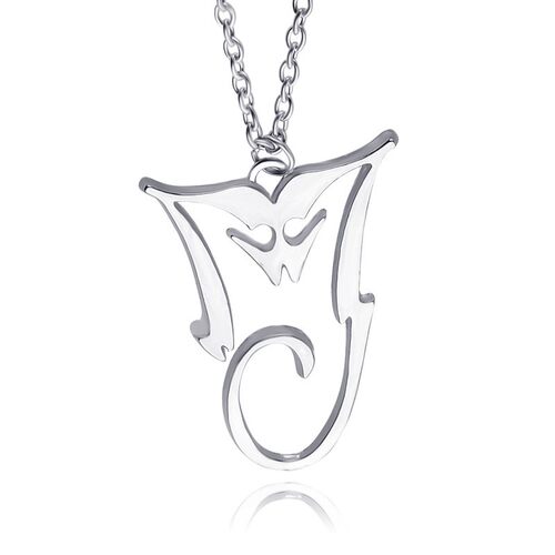 Fashion Michael Jackson Necklace Silver Pendant MJ King Of