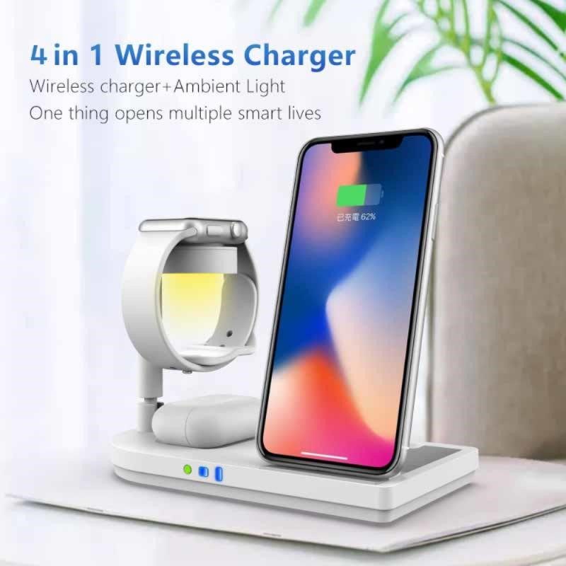 4 In 1 Wireless Charging With LED Light For Apple Watch 1 6