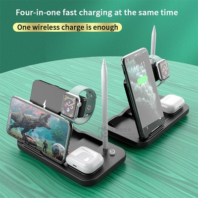 Four in one Multi function Wireless Charger With Night Ligh