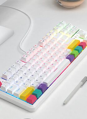 Ajazz k870t 87 key game machine mechanical keyboard wired B