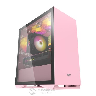 Aigo DLM22 desktop computer case pink green gabinete pc game