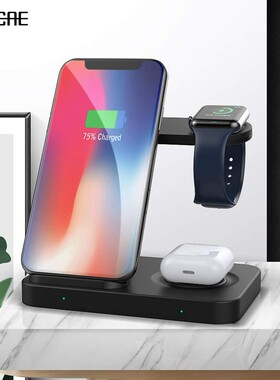 3 in 1 Wireless Charger Station Qi 15W Fast Charging Stand