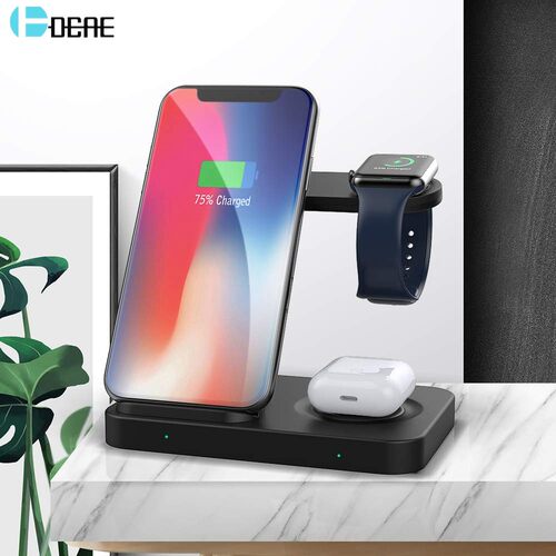 3 in 1 Wireless Charger Station Qi 15W Fast Charging Stand