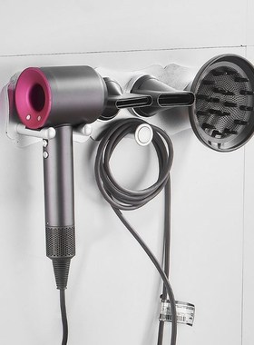 Hairdryer Holder Wall Mounted Storgae Rack Bathroom Shelf Fo
