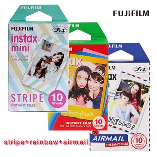 Stripe+Rainbow+Airmail 30 Sheets Fujifilm Instax Mini Film