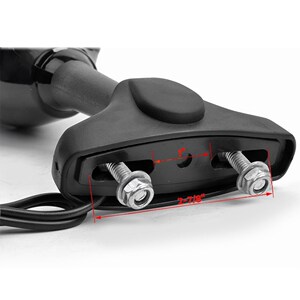 Black Motorcycle Front Back LED Turn Signal Integrated Mirro