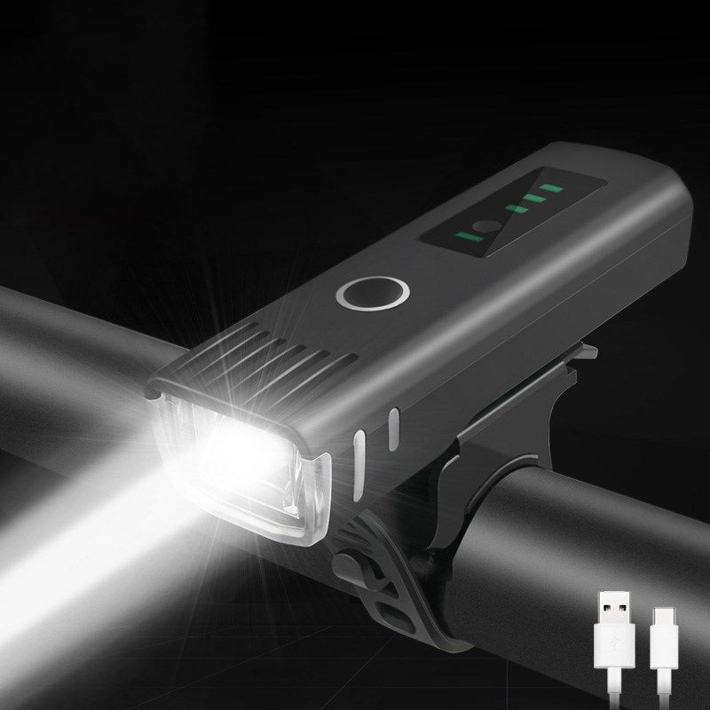 USB Rechargeable Bike Headlight Flashlight For Bicycle Anti-图片