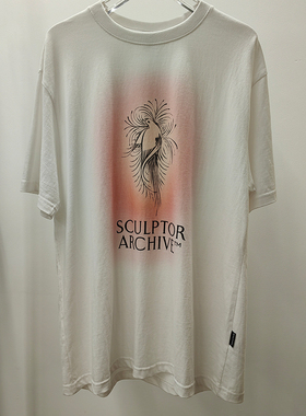 SCULPTOR宽松舒适纯棉白色短袖T恤衫男女oversize款