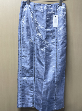 SCULPTOR刺绣提花图案双层半身裙前侧边多钩调节小众设计女