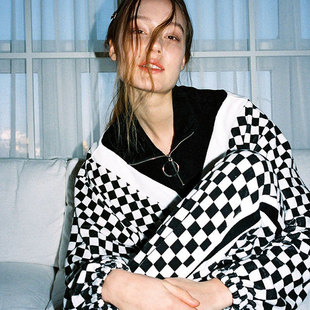 套装 CLUT 短外套束脚裤 棋盘格拼色宽松休闲百搭长袖 STUDIO