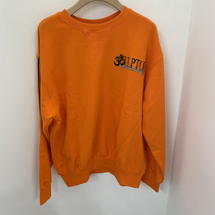 SCULPTOR图腾刺绣logo圆领卫衣女上衣春秋款外套