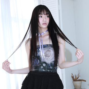 显瘦百搭无袖 卡通人物印花抹胸背心女修身 上衣 STUDIO CLUT