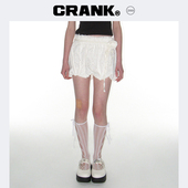25春 A字花苞裙 蕾丝花边 CRANK 短裙女 高腰显瘦 韩女 韩系风