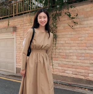 车静媛同款 CITYBREEZE新款 收腰通勤女长款连衣裙 韩国直邮