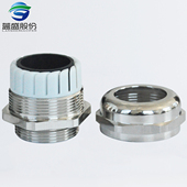 蓝盛 M牙金属电缆防水接头IP68黄铜镀镍密封葛兰头CE外螺纹格兰头