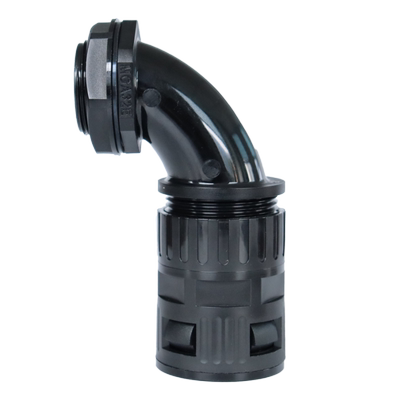 蓝盛弯角带锁紧波纹管接头