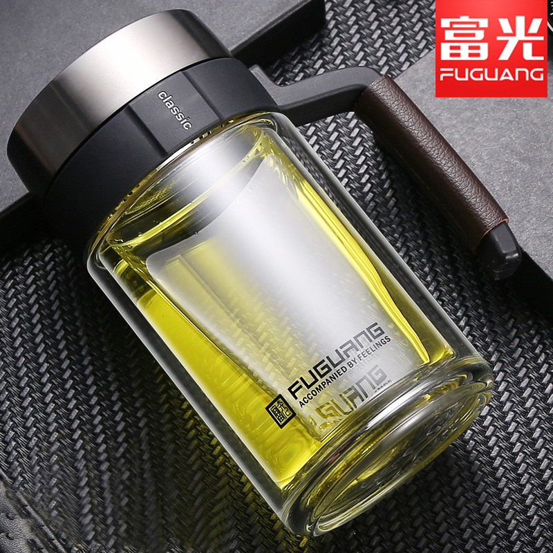 富光带手柄茶水分离商务办公杯