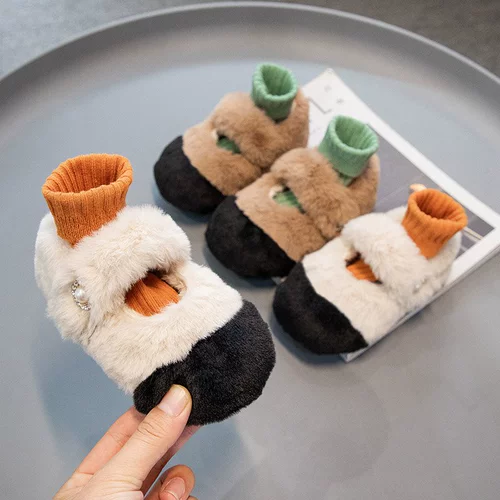 Удерживающие тепло демисезонные детские модные утепленные туфли