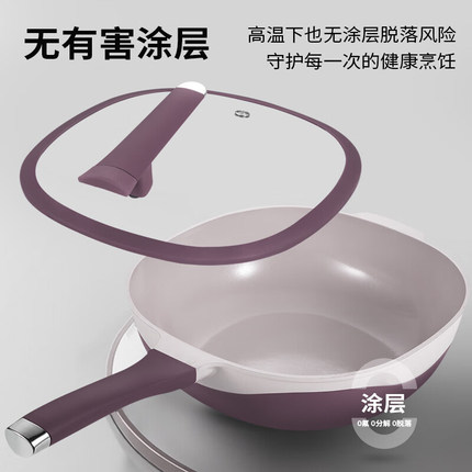 【有钛不粘】【拍一发七】钛陶不粘锅不挑灶具导热均匀持久耐用