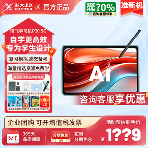 科大讯飞学习机P30 5G一年级到初高中通用智能学习平板学练点读机
