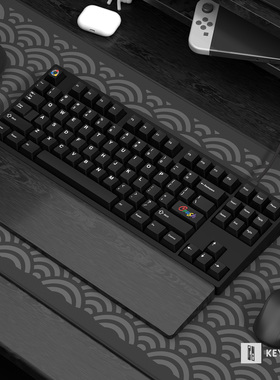 饰键屋 WOB纯黑键帽 Crush87/60/75键盘原厂高度PBT热升华1.7mm