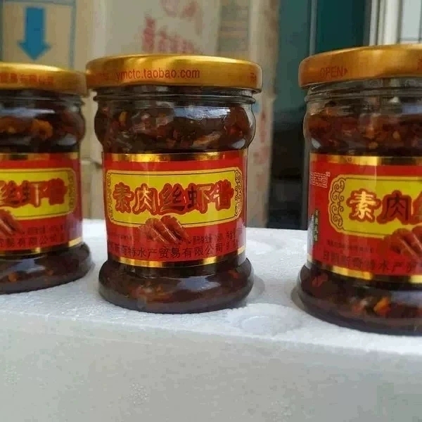 渔满沧素肉丝虾酱拌饭辣酱150g*6瓶海鲜酱鱼满仓肉丝虾酱山东日照