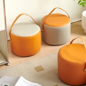 小凳子换鞋 凳沙发墩子木凳门口板凳客厅矮凳脚凳皮凳网红轻奢圆凳