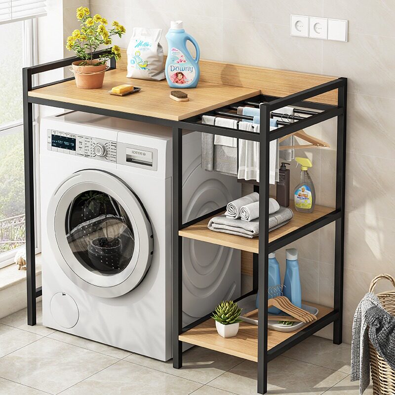 洗衣机上方一体置物架落地多层阳台多功能翻盖滚筒式卫生间收纳架