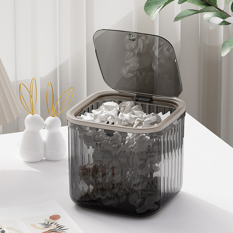 桌面垃圾桶家用厨房台面餐桌可爱小号卧室牀头轻奢高颜值车载纸篓