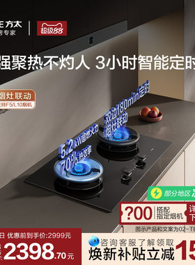 [空气舱新品]方太02-TE21双灶定时燃气灶煤气天然气家用官方旗舰