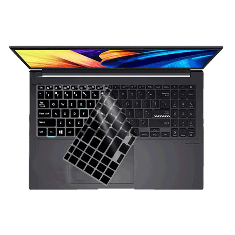 华硕无双键盘膜灵耀Pro16笔记本无畏pro14电脑K3502屏幕保护贴膜K3402钢化膜M7600全套M7400贴纸透明15.6英寸