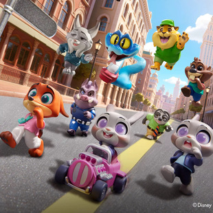 正版 名创疯狂动物城全城追击系列盲盒尼克朱迪手办公仔礼物