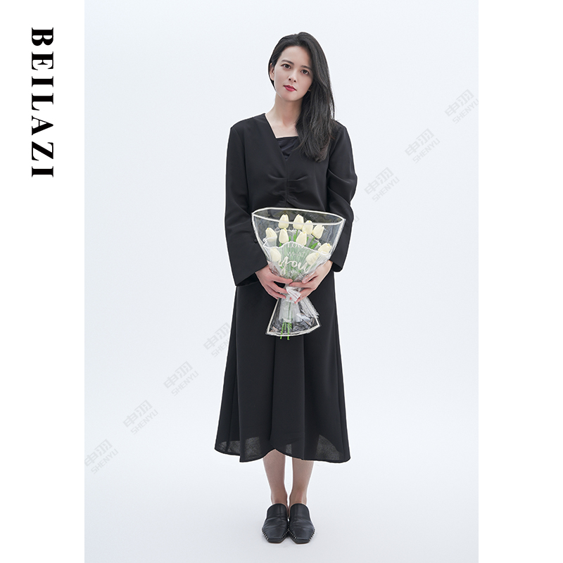 北拉子丨窈窕淑女丨百褶修身连衣裙BDA2IL101