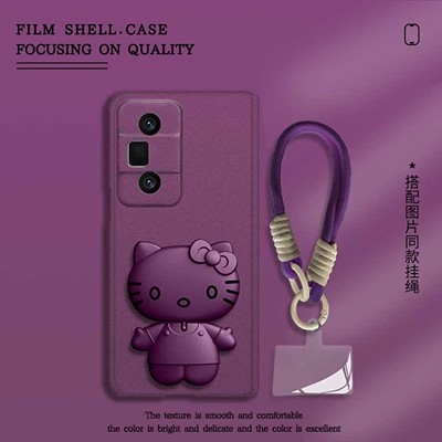 顺风顺水金属漆折叠适用荣耀magicVS3手机壳新款简约高级感荣耀magicvS2外壳猫猫支架带手绳硅胶防摔保护壳女