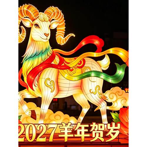大型羊年花灯2027灯会景