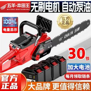 电锯电动锯大功率小型纯铜无刷电链锯 锂电锯伐木锯家用手持充电式