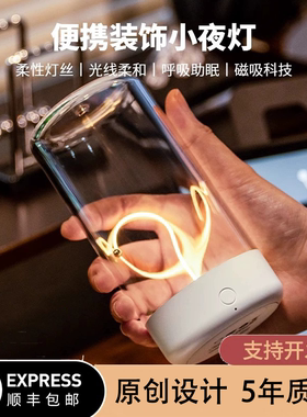Augelight量子线氛围灯呼吸灯磁吸小夜灯卧室睡眠灯柔性灯丝