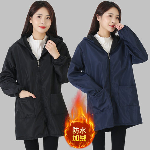 2024新款罩衣防水罩衣男女加绒加厚防污防油厨房工作服围裙