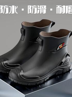 日本JT雨鞋男防水防滑工作胶鞋耐磨软底钓鱼雨靴高档男款水鞋厨房