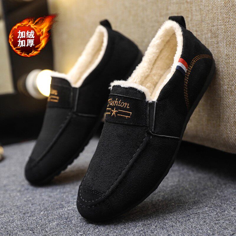 冬季棉鞋男老北京布鞋加绒豆豆鞋韩版潮保暖懒人一脚蹬休闲驾车鞋,流行男鞋,棉鞋,淘宝优惠券,粉丝福利购,淘宝优惠卷