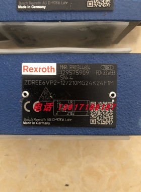 力士乐比例阀R901344604 ZDREE6VP2-12/210MG24K24F1M品牌原装