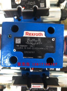 4WRA10E60-22/G24N9K4/V R900902097比例换向阀德国产力士乐