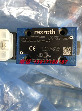 力士乐电磁阀R901008688 4WE6D6X/EG220N9K4/V德国工业液压