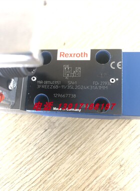 力士乐比例阀0811403151 3FREEZ6B-11/35L2G24K31A1MM德国液压