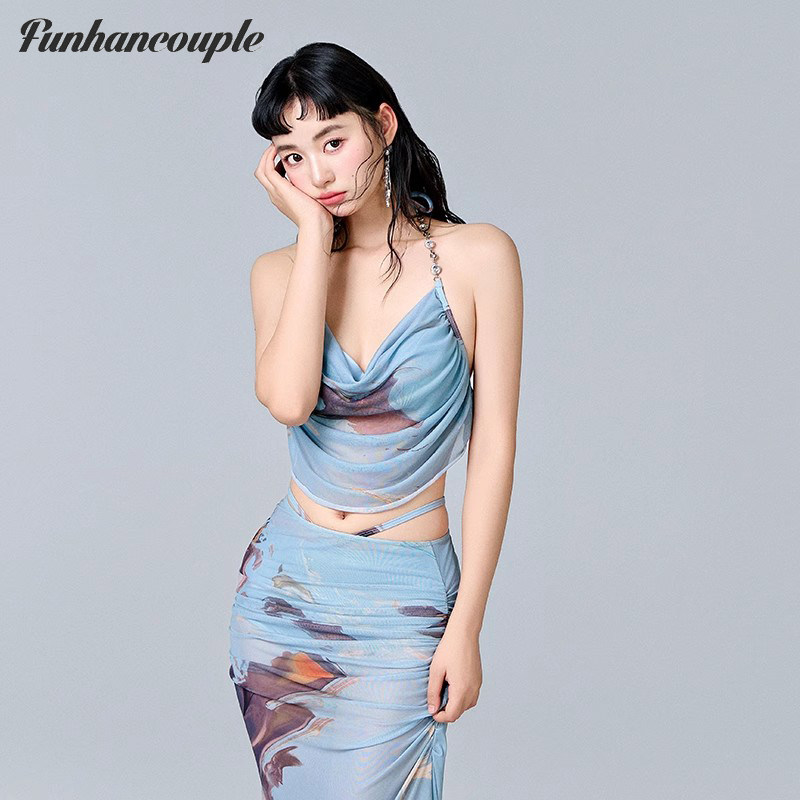 Funhancouple分体裙式泳衣女士2026新款高级感长裙海边度假比基尼
