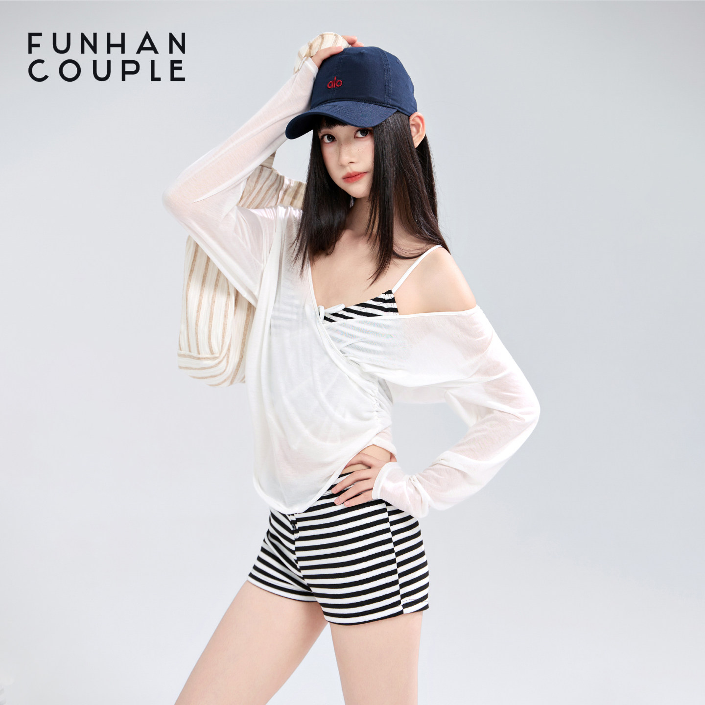 Funhancouple分体泳衣女2026新款性感显瘦长袖防晒小胸沙滩度假